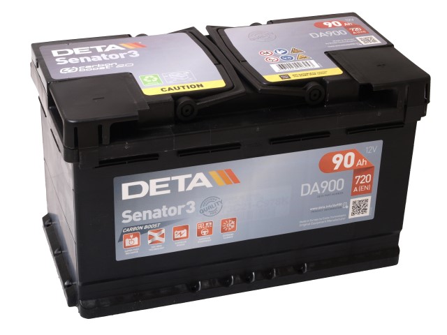 Akumulators DETA SENATOR3 DA900 12V 90Ah 720A(EN) 315x175x190 0/1